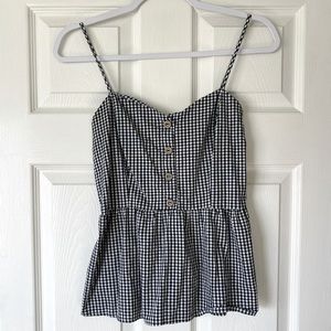 Potters Pot gingham peplum tank top